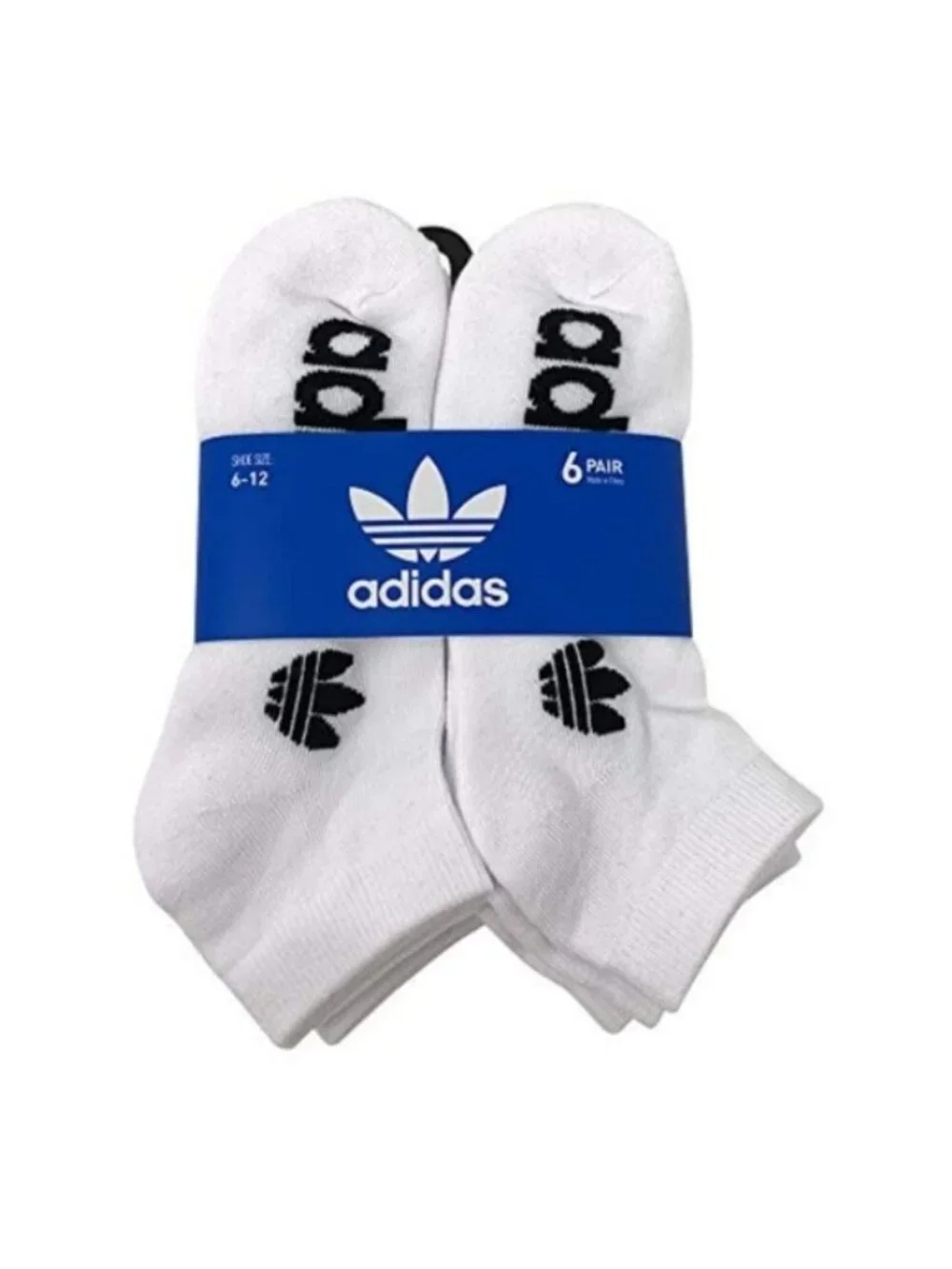 Adidas Men's Cushioned Quarter Crew & Originals Low Cut White Socks 9 Pairs